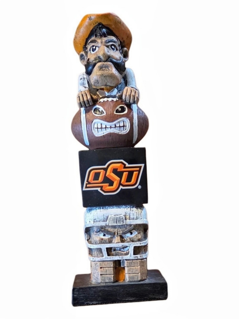 OSU Cowboy Carved Decor Figure
